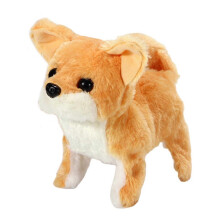 (Corgi, One size) Stuffed Animal Puppy Toy Electric for Smart Robot Barking Dog Super Soft Kids Gift Party Favors Battery Power Holiday Su