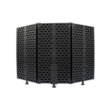 (As show, One size) Microphone Isolation Shield Mic Sound Absorbing Foam Reflector for Any Condenser Microphone Recording Equipment