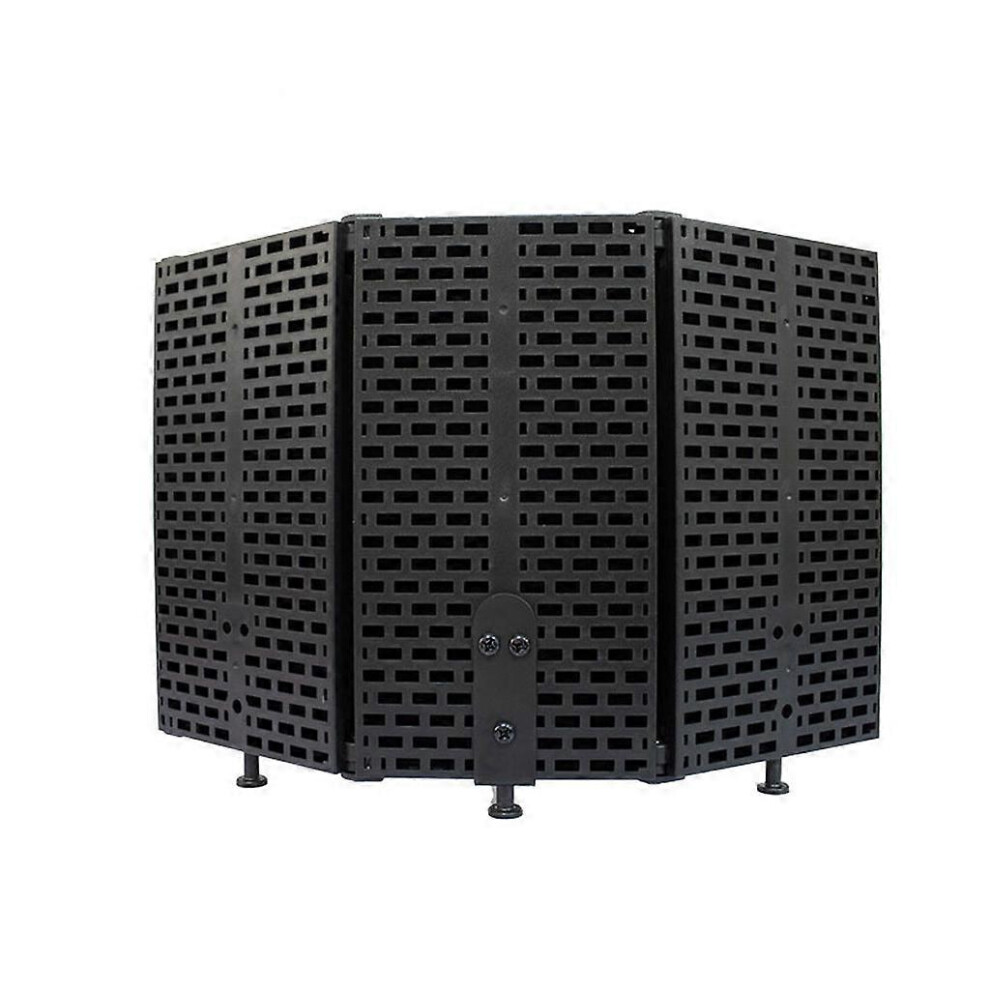 (As show, One size) Microphone Isolation Shield Mic Sound Absorbing Foam Reflector for Any Condenser Microphone Recording Equipment