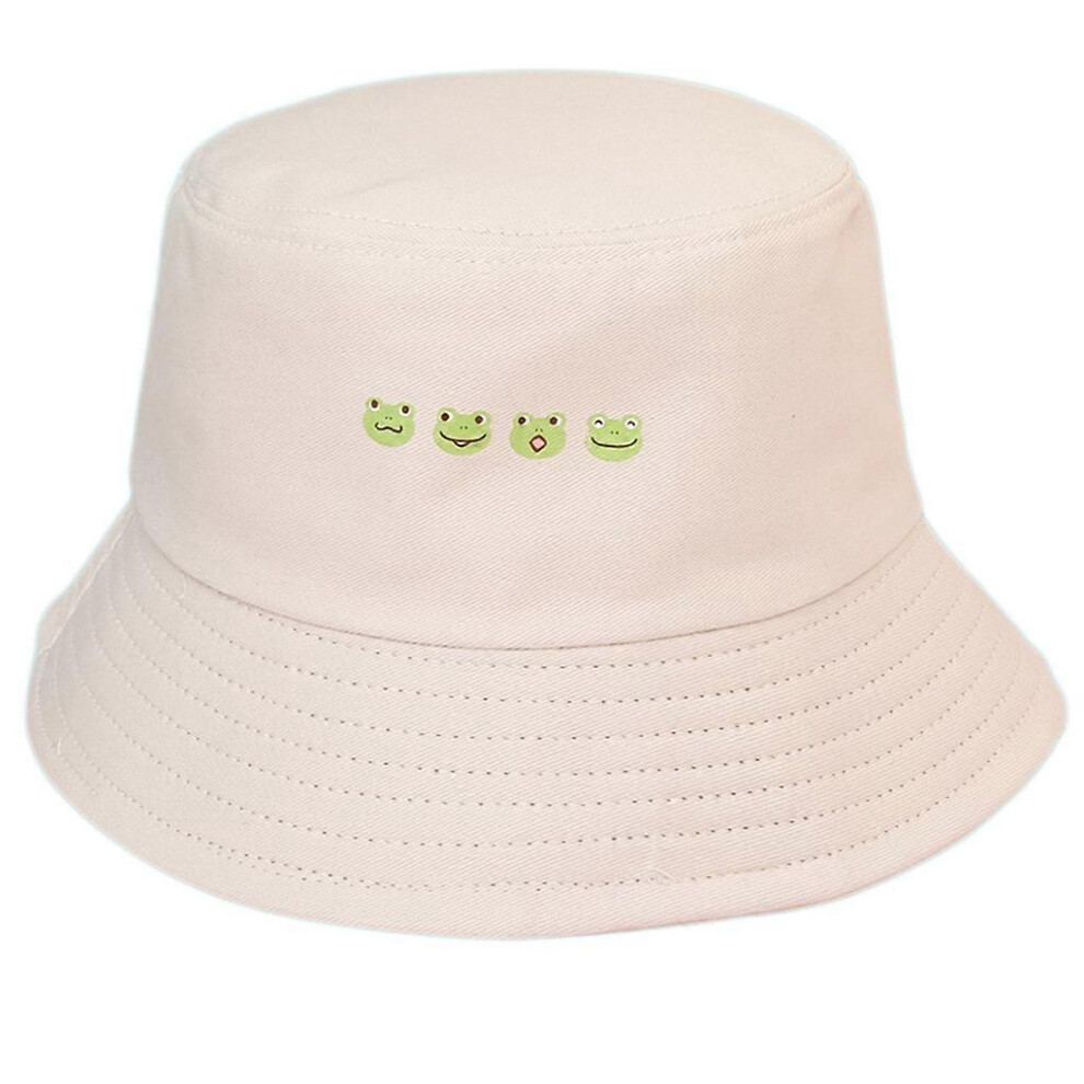 (Pink, One size) Packable Fishing Hat Cotton Made Hunting Summer Traveling Bucket Cap Hat for Unisex Women Men Camping Outdoors  Beige