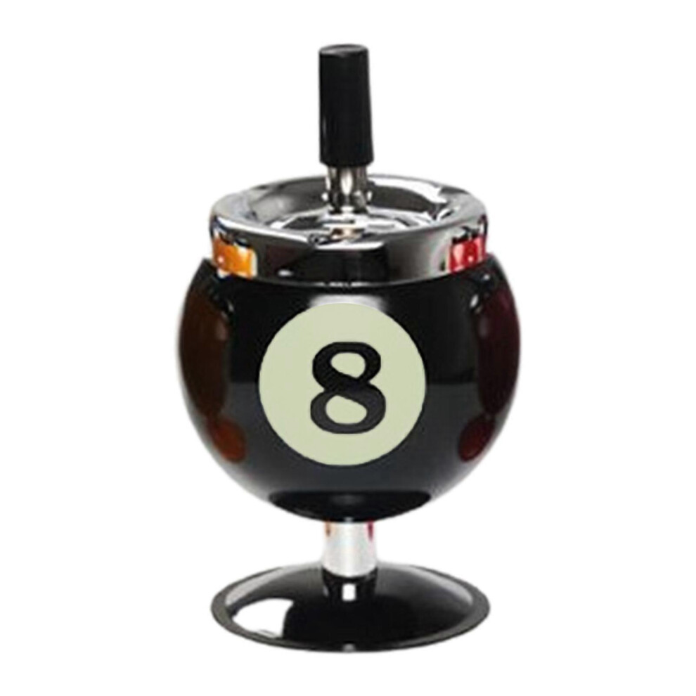 (As Show, One Size) Portable Metal Ashtray For Pool House High Quality Billiards Accessories For Indoor Or Outdoor Smoking Black