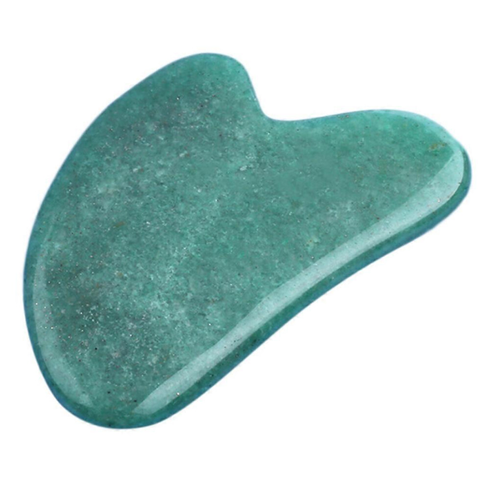 (Green Aventurine, One size) Guasha Scraping Massage Tool  Jade Gua Sha Board Scraper Tool for Face Body  Green Aventurine