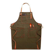 (As show, One size) Work Apron Unisex Kitchen Cleaning Aprons with Pocket and Adjustable Straps for Adult Coffee Shop Barber Shop Apron