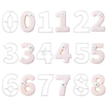 (As show, One size) 0-8 Number Shape Plastic Mold Fondant Cake Border Moulds Chocolate Mould Cake Decor Tools Kitchen Baking Accessories