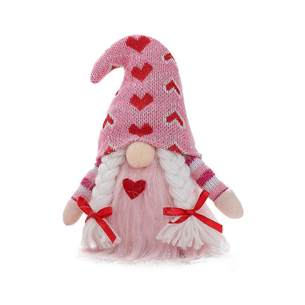 (As show, One size) Valentines Day Gnome Plush Scandinavian Tomte Elf Decoration Swedish Tomte Dwarf