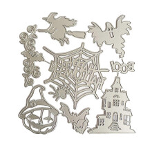(As show, One size) Halloween Metal Cutting Dies Stencil DIY Scrapbooking Album Paper Card Template Mold Embossing Craft Decoration
