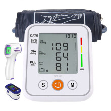 Electronic Voice Blood Pressure Monitor - Arm Type, Large HD Display, Auto Measurement, Voice Readouts, 2x99 Memory for Two Users
