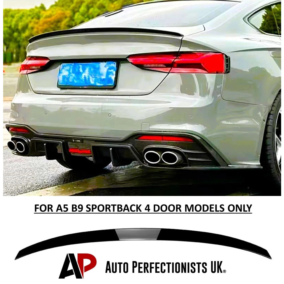 For Audi A5 S5 Rs5 B9 Sportback Rear S5 Style Boot Spoiler Lip Wing 17+ 5061072668395