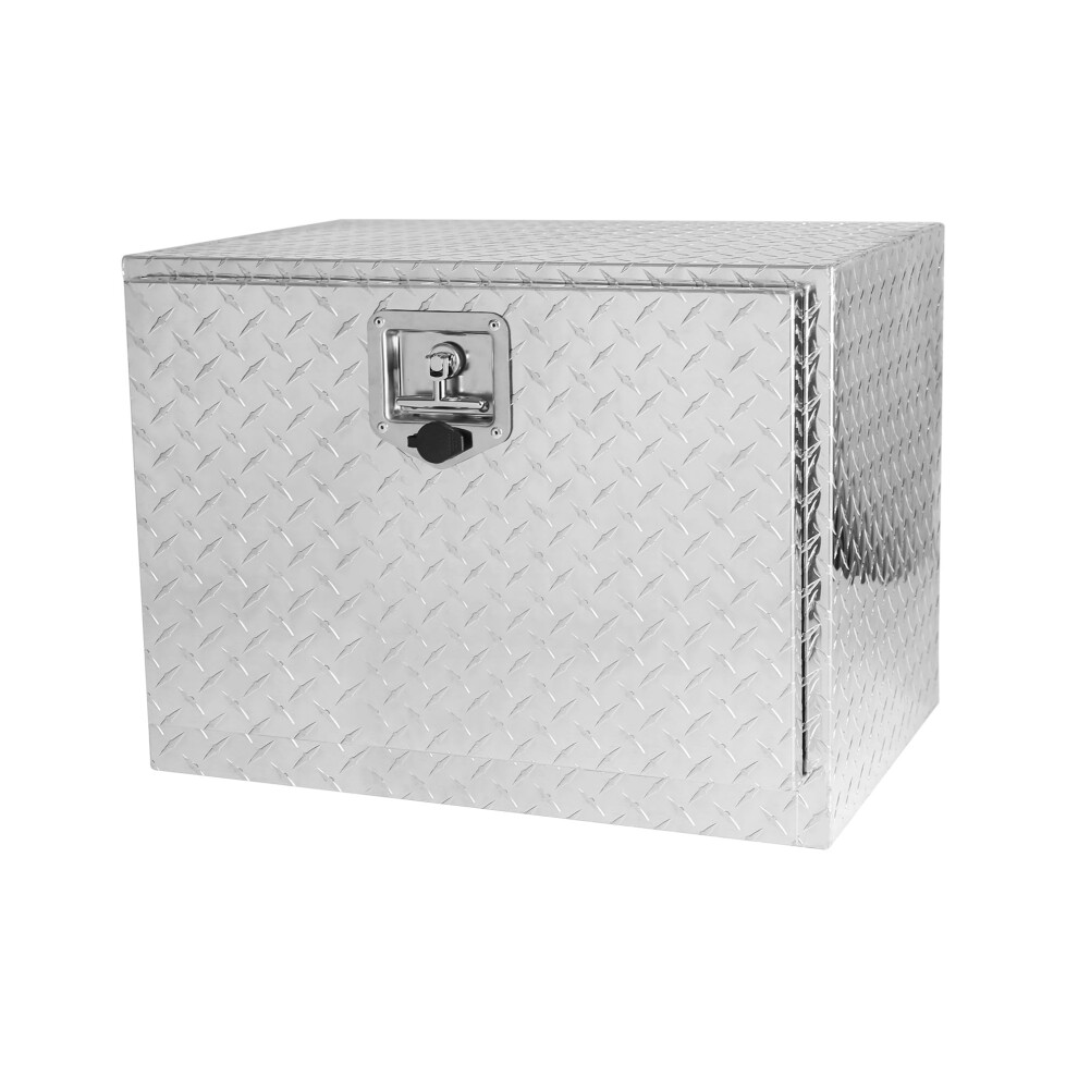 Truck Tool Box 24 Inch Truck Bed Toolboxes With Aluminum Stripes Trailer With Lock And Key 870333269227