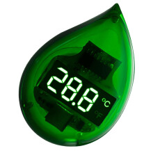 3pcs Digital Tank Temperature Measurer Digital Temperature Tool Tank Temp Gauge Tool Aquarium Temperature Monitoring Tool Tank Green Abs