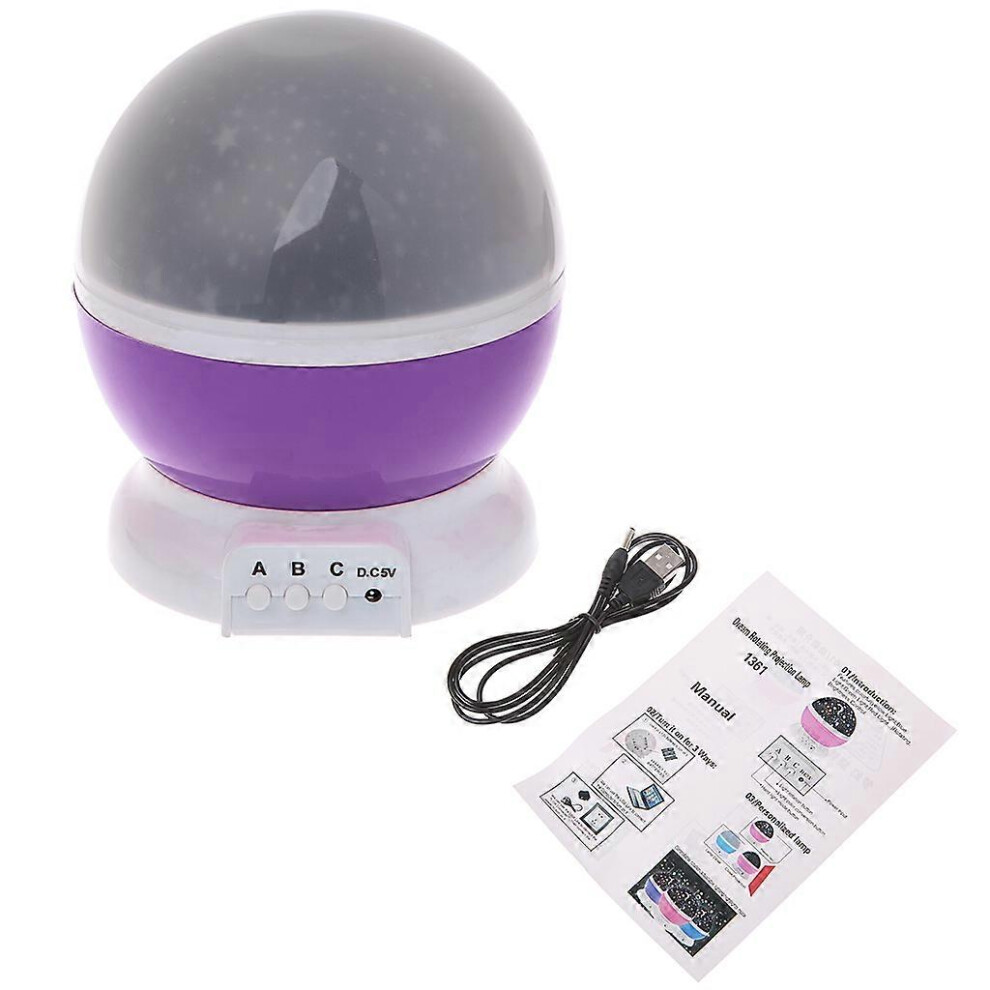 (As Show, One Size) Starry For Sky Led Rotation Night Projector Star Moon Novelty Table Night Multi Light