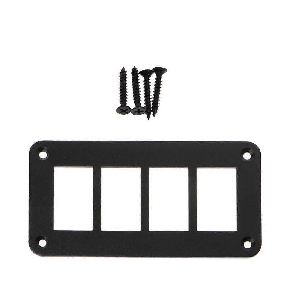 (As show, One size) 2/3/4/6 Way Aluminum Rocker Switch Panel Housing Holder FOR ARB Carling Narva Boat Type Auto Parts  Black