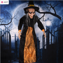 Life Size Animated Witch With Led Eyes And Spooky Sounds Halloween Decorations