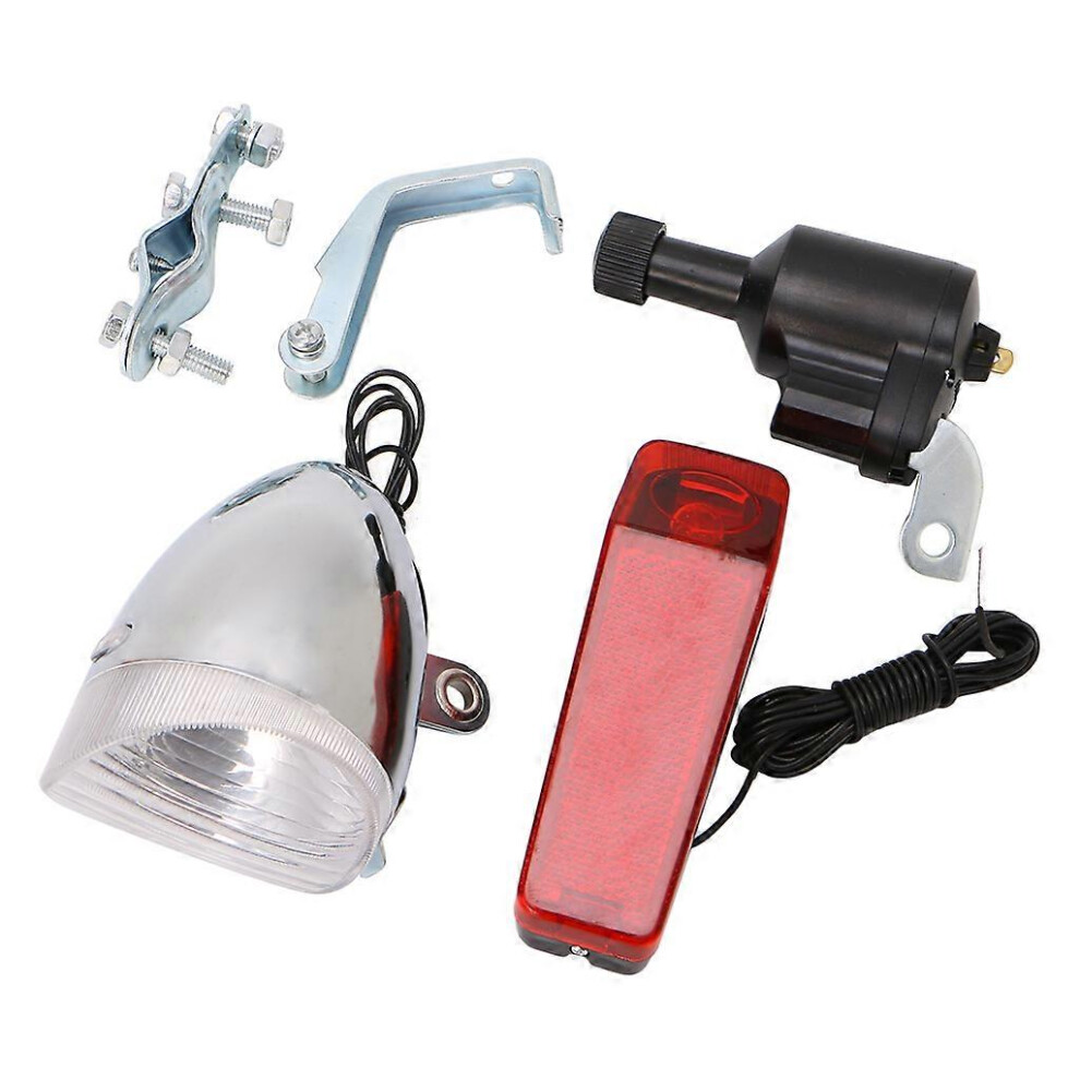 (As Show, One Size) Motorized Bike Bicycle Friction Dynamo Generator For Head Tail With Acesso Light