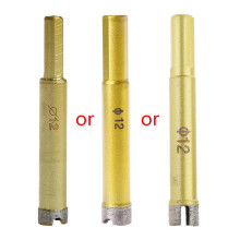 (As show, One size) 12mm Marble Granite Ceramic Tile Core Diamond Drill Hole Cranial Saw Glass Drill  Gold