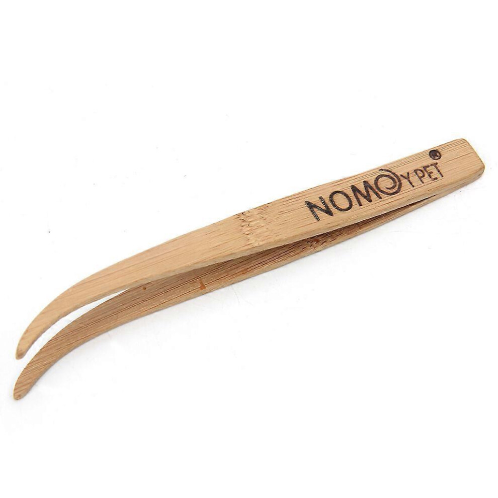 (As show, One size) Reptile Feeding and Poop Cleaning Tools Amphibian Feeding Tweezers Wooden Long Handle for Fish Insects Aquariums