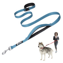Hands Free Dog Leash for Medium to Large Dogs, Adjustable Leash with Comfortable Safety Padded Handle, Metal Clasp