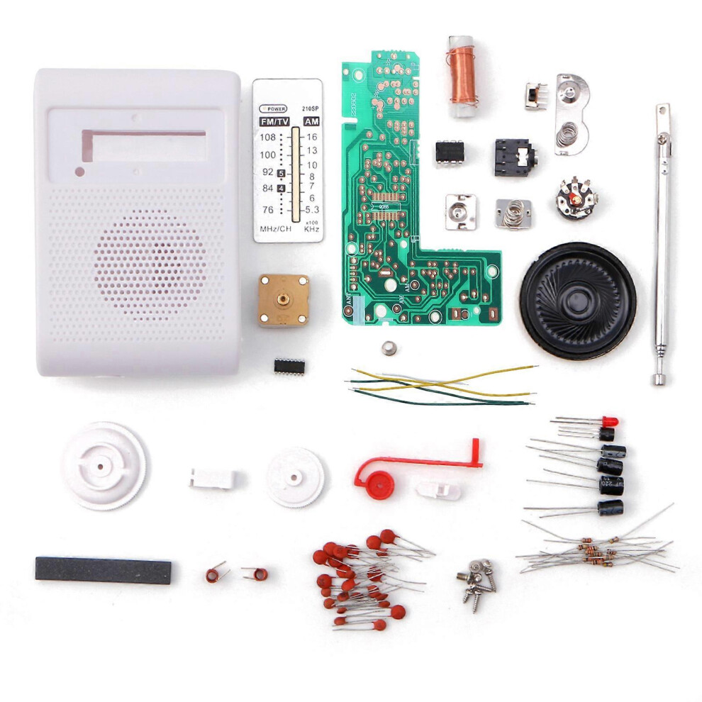 (As show, One size) CF210SP AM/FM Stereo Radio Kit DIY Electronic Assemble Set Kit For Learner