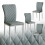 (Grey, 4 pcs) 4/6 PU Leather Dining Chairs Chrome Leg 8