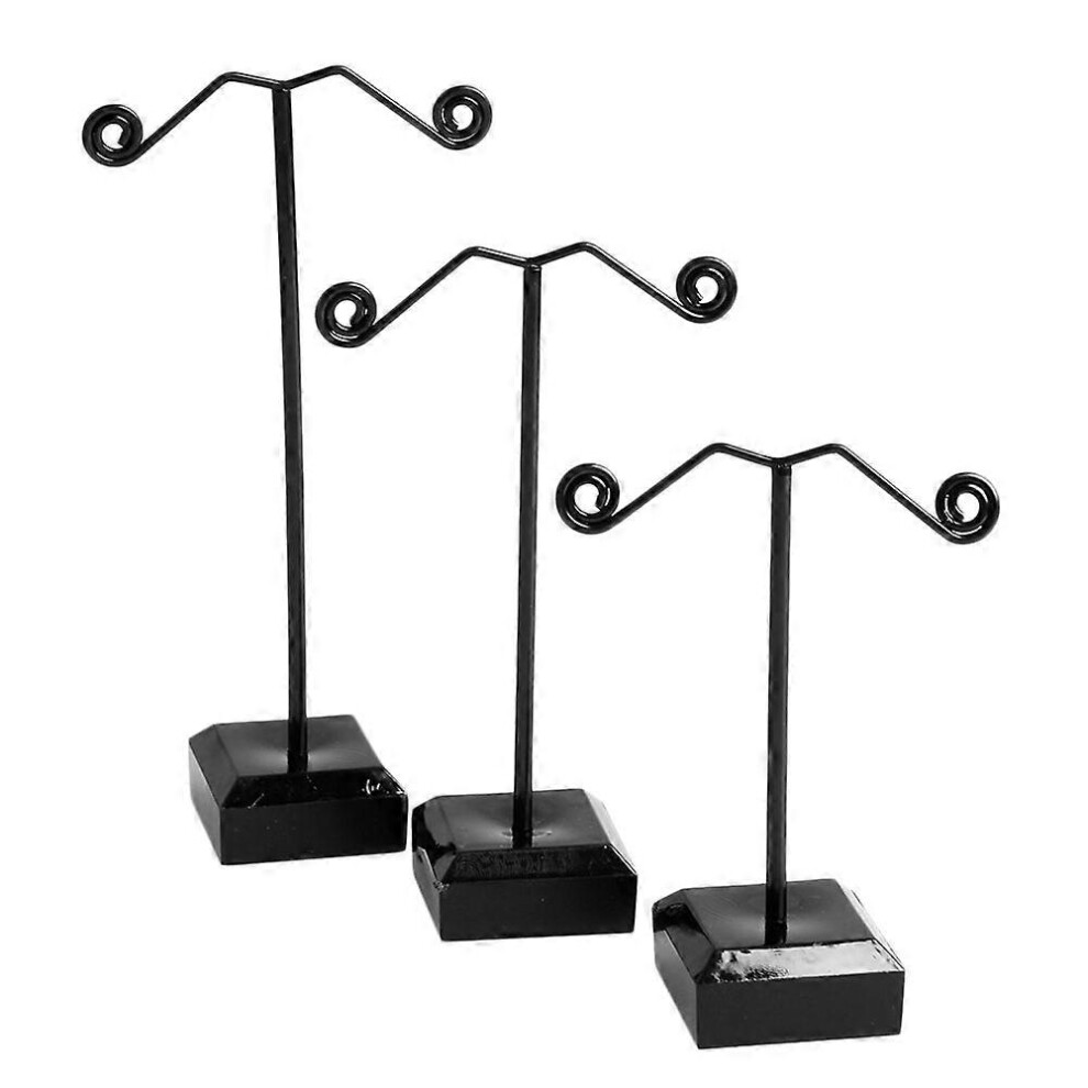 (As show, One size) 3Pcs/Set Earring Shelf Fashion Stand Holder Jewelry Display Rack Acrylic Ear Stud Showcase Professional Lamp Tree Decor
