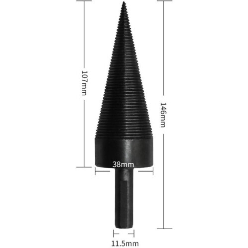 Splitting Wood Cone Drill Bit Log Splitter Screw Cone Screw Splitting Bit Log Splitting Tool 2