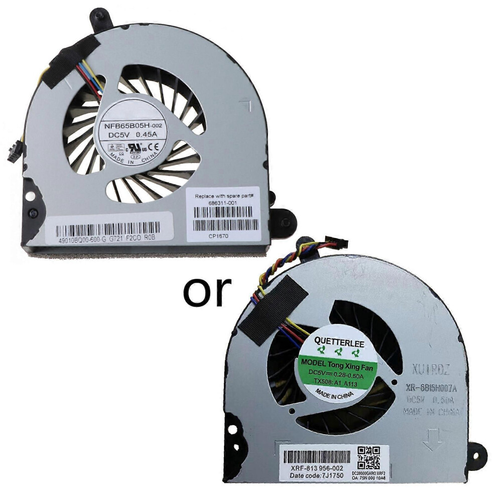 (As Show, One Size) High Speed Cpu Cooler Fan Cooling For Hp Elitebook 8560P 8570P 8560 8560B Radiator Laptop Cooler 4-Wire Org Black 6933423607591