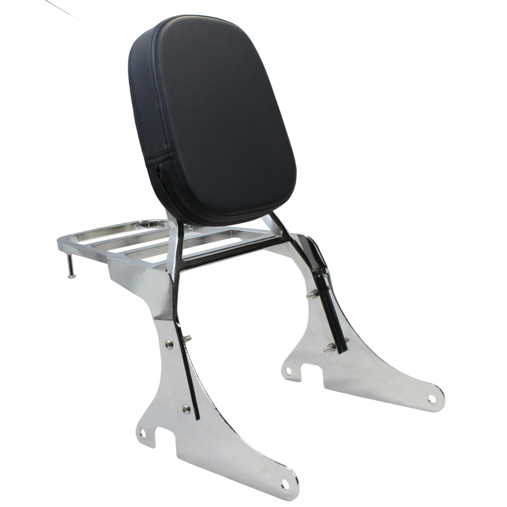 Yhmoto Backrest Sissy Bar With Luggage Rack Set Fits For Kawasaki Vulcan Vn400 Vn800 19952012 Chrome 477169032218