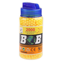 (As show, One size) 2000pcs 6mm BB Paintballs Toy with Storage Bottle Plastic Bb Guns Bullets Blaster for Play Outdoor Toy Outward Bound Acc