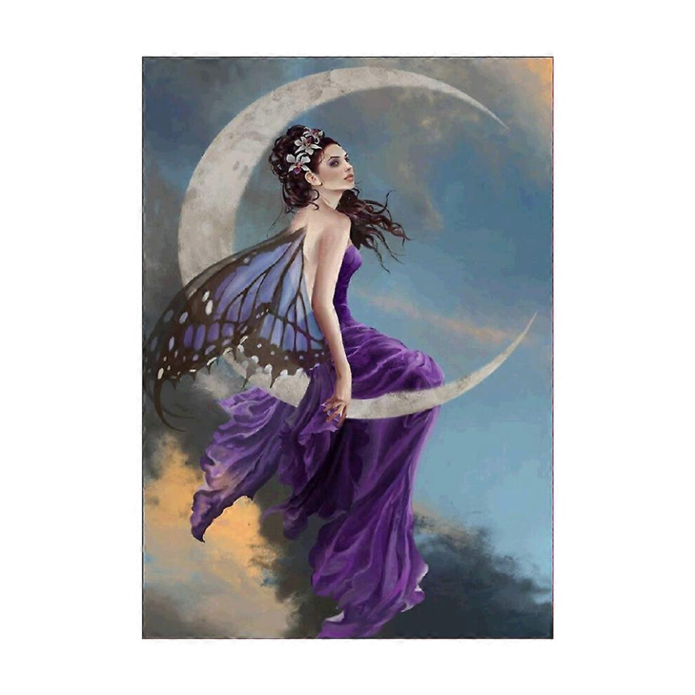 (As show, One size) Wing Girl 5D Diamond Embroidery Painting DIY Painting for Cross Stitch Home Deco  Multi L