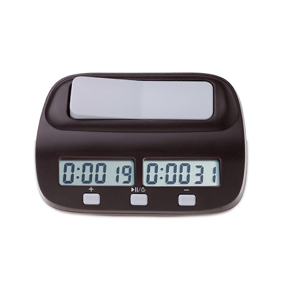 (As Show, One Size) Digital Chess Clock, Compact Stopwatch Board Clock Board Clock With Competition Timer Brown