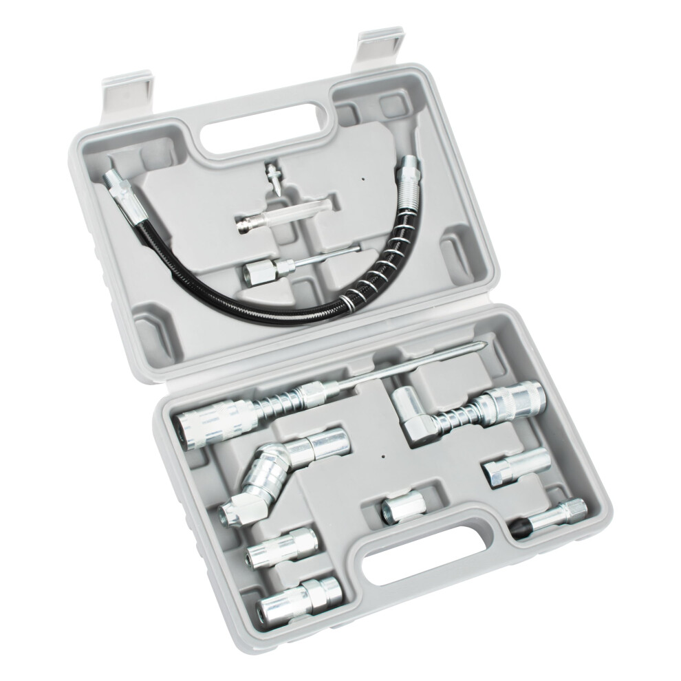 Grease Gun Accessory Kit, 12 Piece Grease Gun Coupler Set For Hard To Reach Grease Fittings 477169033215