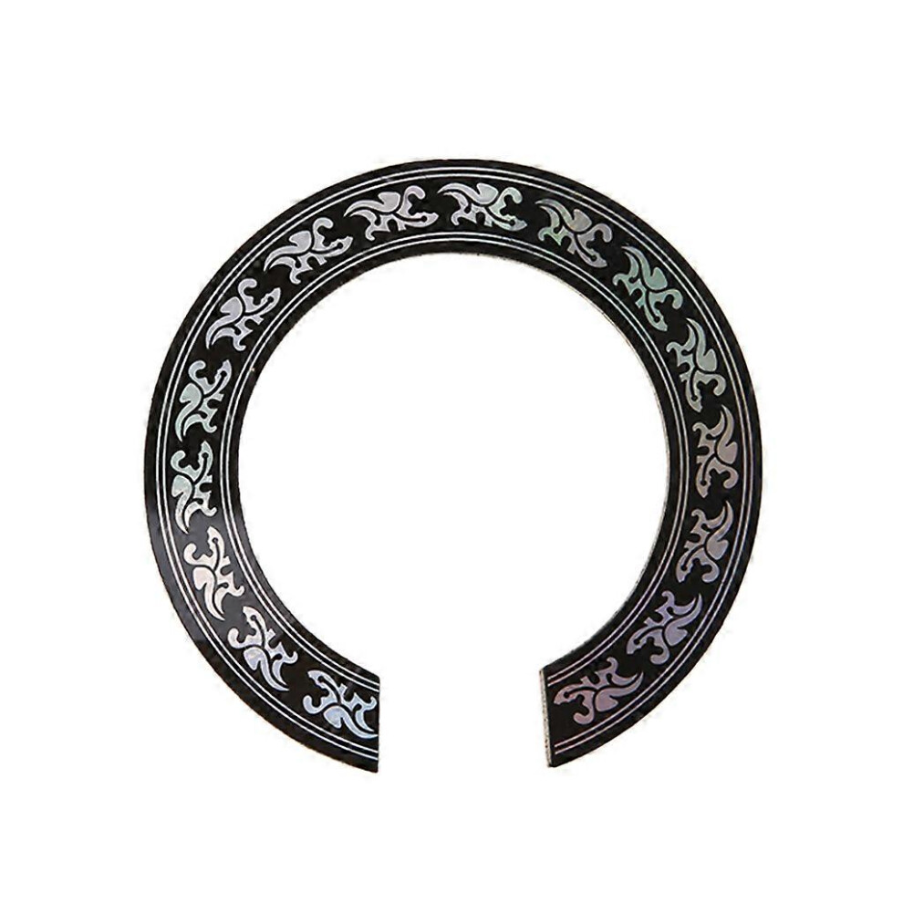 (As show, One size) Hard PVC Circle Sound Hole Rosette Inlay for 38 39 inch Acoustic Guitars Decal