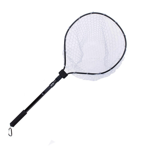 Foldable Fly Fishing Landing Net Soft Rubber Mesh Trout Net Catch and Release Net