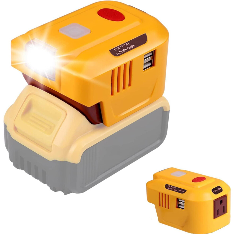 for DeWalt Power Inverter, Convert 20V to 110V 150W Battery Adapter with AC Output Port
