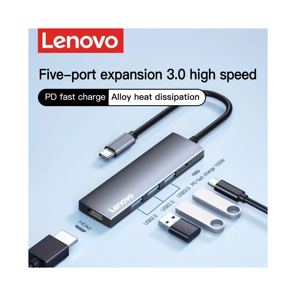 5 In 1 Usb C Hub With 4K Hdmi, 100W Power Delivery, 3 Usb-A Data Ports 11231370