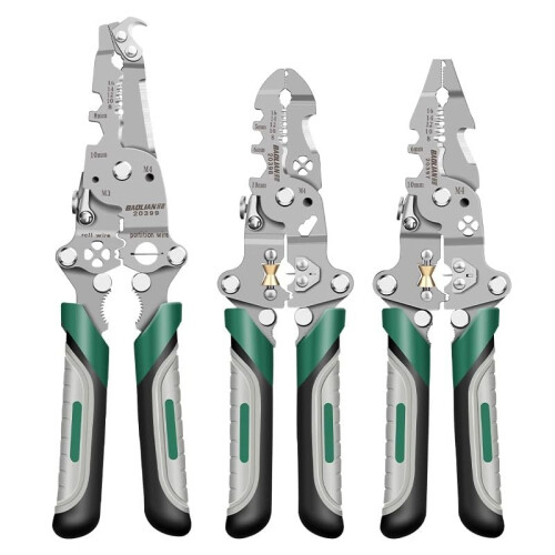 18 in 1 Foldable Wire Stripper, Multifunctional Folding Pliers, Wire Stripper Crimper Cable Cutter