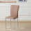 (Latte, 4 pcs) 4/6 PU Leather Dining Chairs Chrome Leg 9