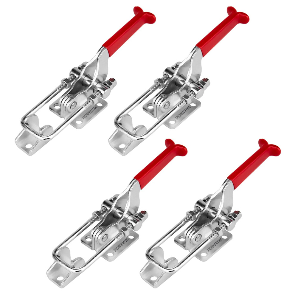 4Pk Toggle Clamp, 2000 Lbs Holding Capacity, 40341 Adjustable U Bolt Latch W/Antislip Hand Grip 477169036209