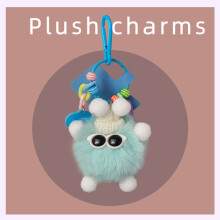 (light blue) Plush pendant mobile phone pendant colorful elf cute creative bag pendant accessories doll