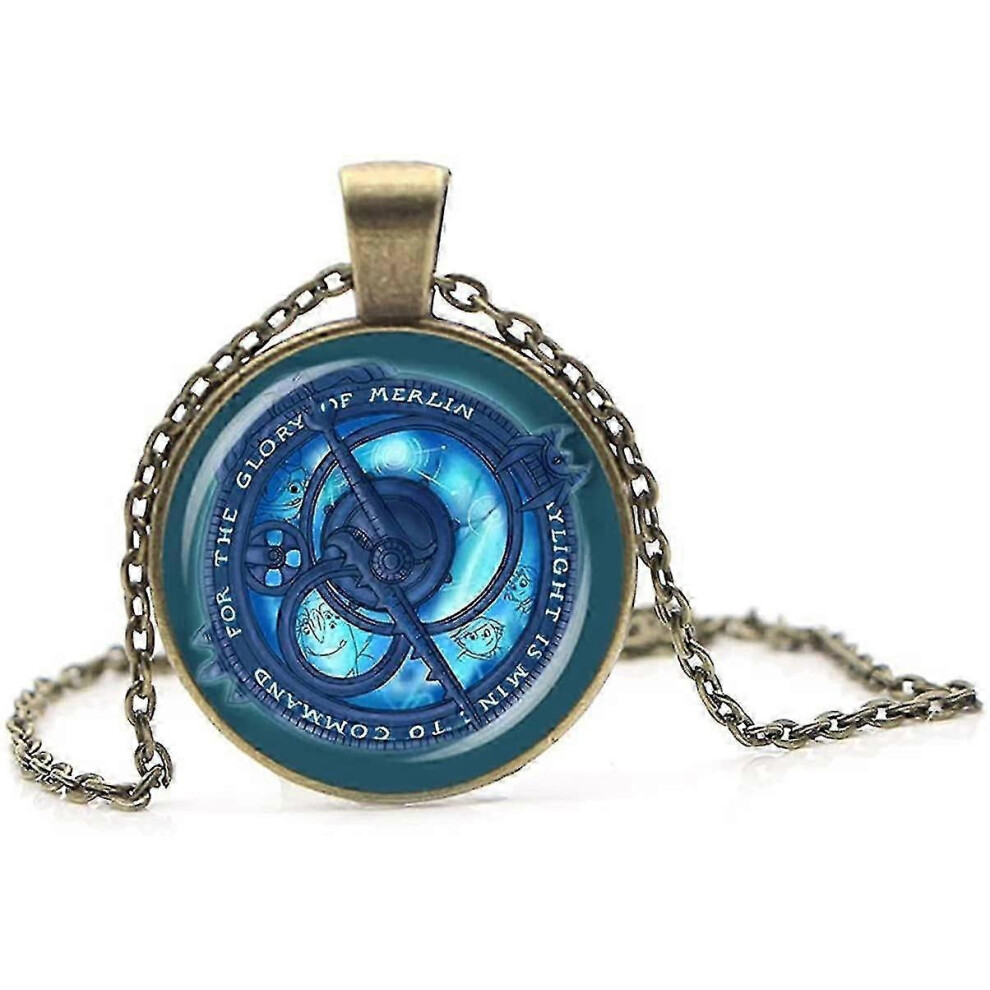 (As show, One size) Vintage Amulet Trollhunters Pendant Necklace Toy Trollhunter Amulet Jewelry Bronze Color Chain For Children Women Men Gifts
