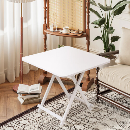 Living And Home (White) 90*90cm Foldable Dining Table