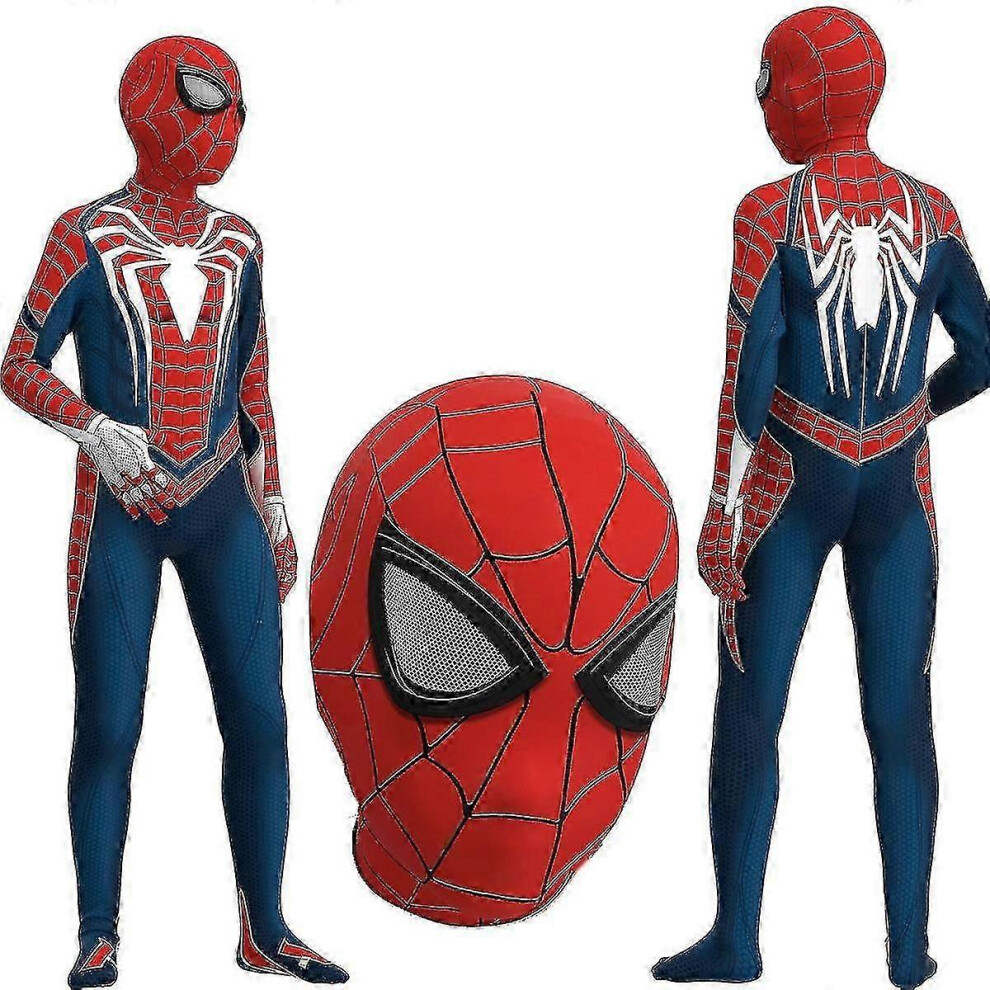 Kikidex (120Cm, One Size) Spiderman Advanced Suit Party Jumpsuit Fitted Kids Clothes