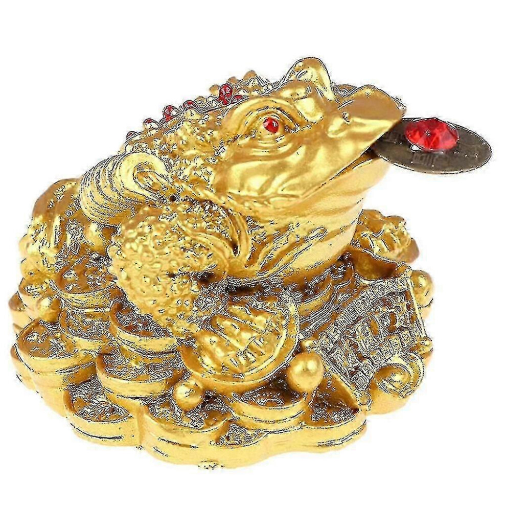 Kikidex (, One Size) Feng Shui Money For Toad Lucky Fortune Wealth Chinese En For Frog For Toad Gold/Golden