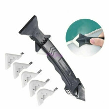 (Black Kitchen Bathroom Living Room Bedroom Corner) 3 in 1 Silicone Sealant Remover Tool Kit Set Scraper Caulking Mould Removal New