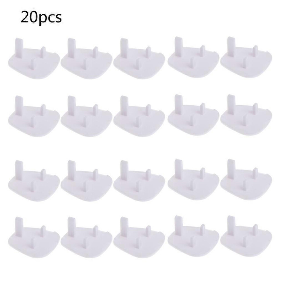 (As show, One size) 20 x UK Power Plug Socket Cover Socket Protector Baby Proof Child Safety Protector Guard Mains Electrical