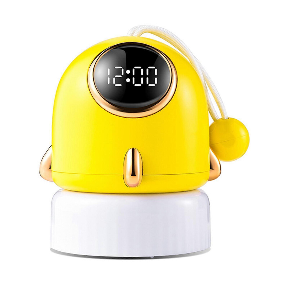(As show, One size) Multi-functional Clock Night Light Starry Projector Lamp for Decorating Birthdays Christmas Parties Gift Baby's Bedroom  Yellow