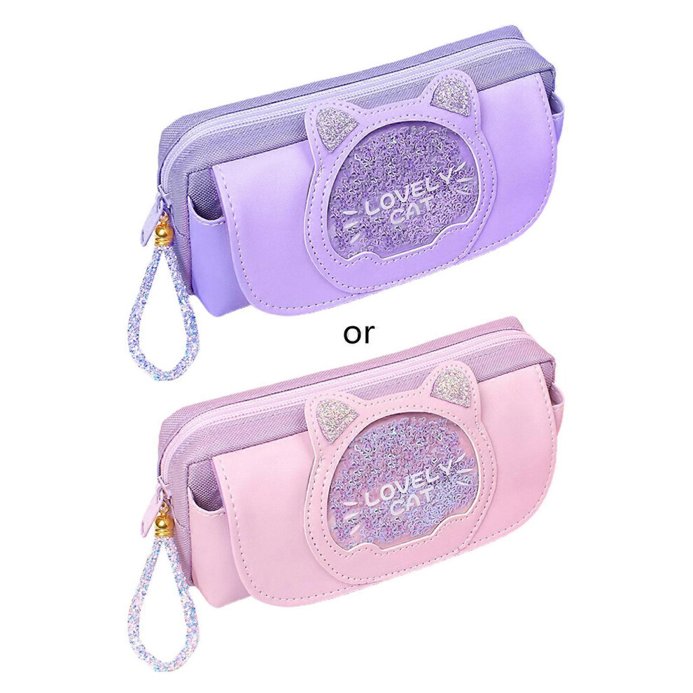 (As show, One size) Pencil for Case and Stationery Bag Korean Canvas Stationery Cute for Cat Pen Bag for Creative Pencil for Case for Middle