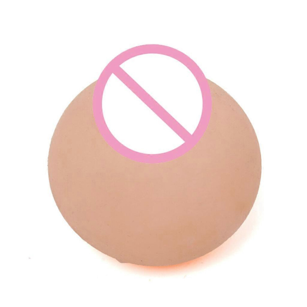 (As show, One size) Prank Tricky Toy Handhold Squeeze Boob Ball Novelty Gag Toy for Kids Adults Party Props for Fun Anti-Stress  Ball  9.5CM