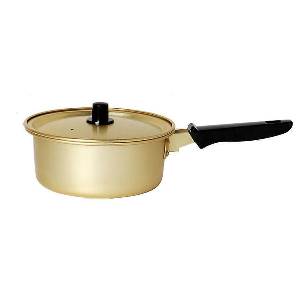(18Cm, One Size) 16Cm/18Cm Food Noodle Pot Ramyun Cooker Aluminum Stockpot Instant Noodles Pan With Heatproof Single Handle 18Cm Yellow