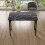 Living And Home 100*60cm Black Marble Pattern Folding Table w/ Double Spring Mechanism 2
